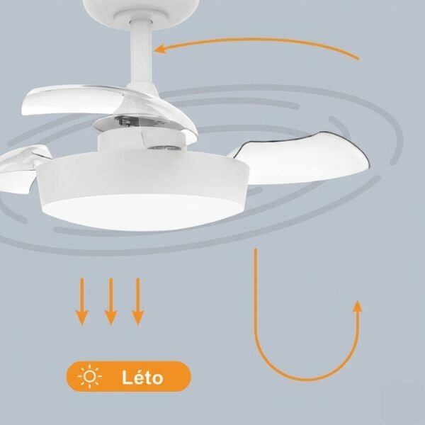 Stropní ventilátor se světlem Nacala 55cm 71W, 888lm, CCT, dálkové ovládání, 3 roky záruka