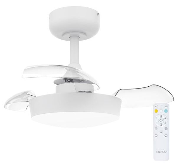 Stropní ventilátor se světlem Nacala 55cm 71W, 888lm, CCT, dálkové ovládání, 3 roky záruka