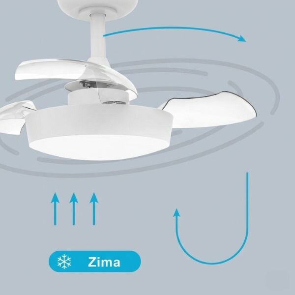 Stropní ventilátor se světlem Nacala 55cm 71W, 888lm, CCT, dálkové ovládání, 3 roky záruka