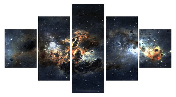 Obraz - Vesmír s mlhovinou (125x70 cm)