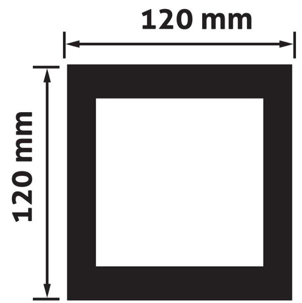 Vestavný LED panel 9W 825lm, denní, čtvercový, 12cm