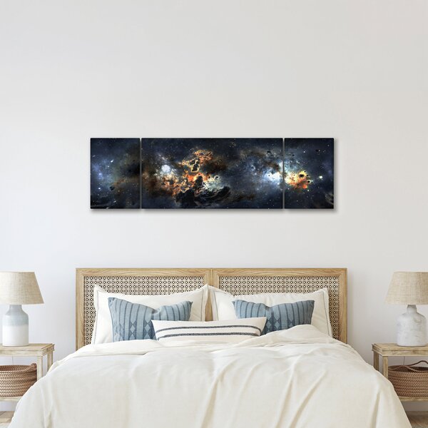 Obraz - Vesmír s mlhovinou (170x50 cm)