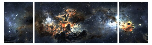 Obraz - Vesmír s mlhovinou (170x50 cm)