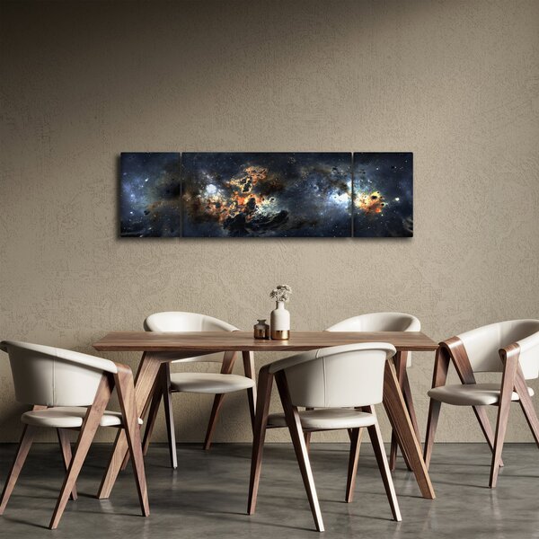 Obraz - Vesmír s mlhovinou (170x50 cm)