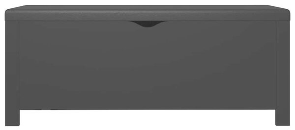 Úložný box s poduškou černá 105 x 40 x 45 cm kompozitní dřevo 326769