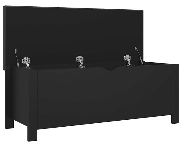 Úložný box s poduškou černá 105 x 40 x 45 cm kompozitní dřevo 326769