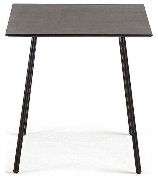Černý betonový jídelní stůl Kave Home Mathis 75 x 75 cm