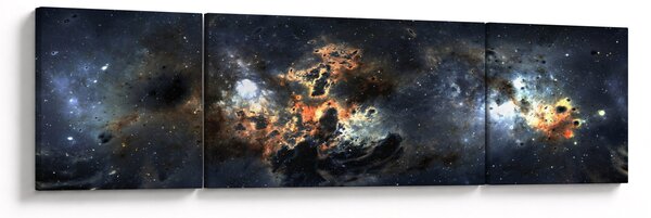 Obraz - Vesmír s mlhovinou (170x50 cm)