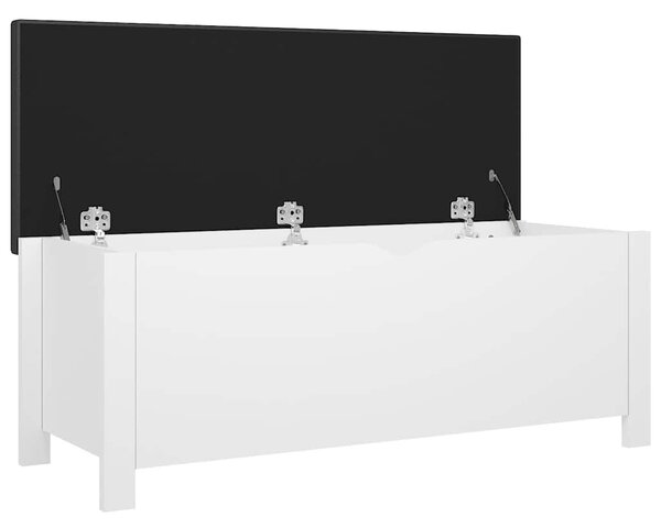 Úložný box s poduškou bílá 105 x 40 x 45 cm kompozitní dřevo 326768