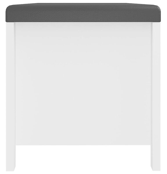Úložný box s poduškou bílá 105 x 40 x 45 cm kompozitní dřevo 326768