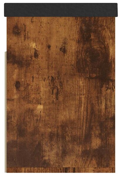 Lavice s botníkem a poduškou kouřový dub 80x30x47 cm kompozit 326767