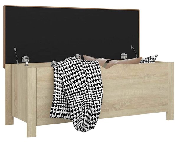Úložný box s poduškou dub sonoma 105x40x45cm kompozitní dřevo 326771