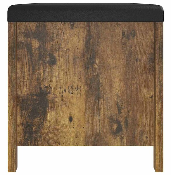 Úložný box s poduškou kouřový dub 105x40x45cm kompozitní dřevo 326776