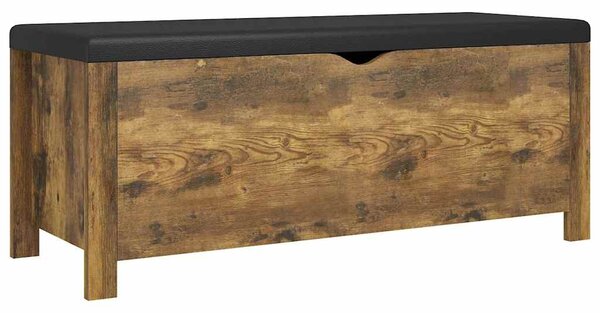 Úložný box s poduškou kouřový dub 105x40x45cm kompozitní dřevo 326776