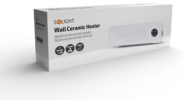 Solight nástěnné keramické topidlo, 2000W, bílá KP07