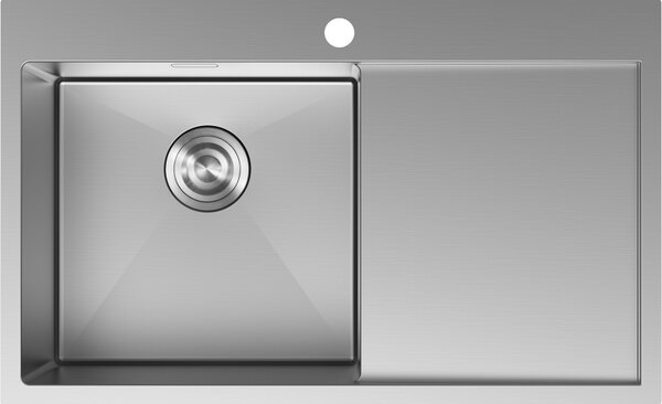 Mexen Exar nerezový kuchyňský dřez s odkapávačem, levý 780 x 480 mm, inox - 6433781010L-01