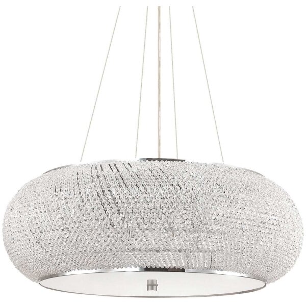 Ideal Lux - Křišťálový lustr na lanku PASHA 14xE14/40W/230V pr. 65 cm chrom