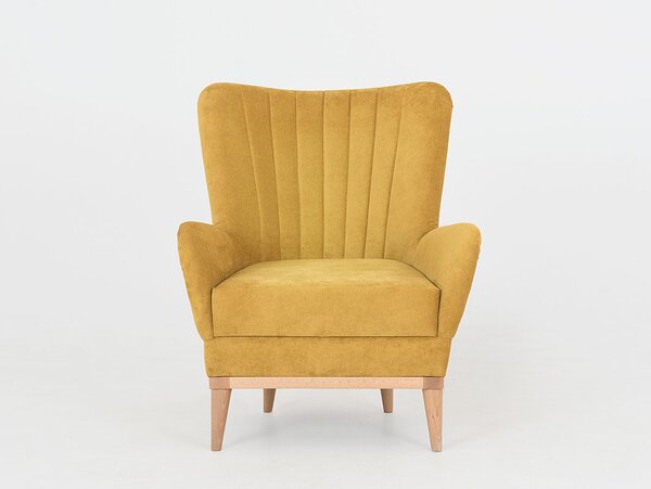 Nordic Design Žluté látkové křeslo Bee
