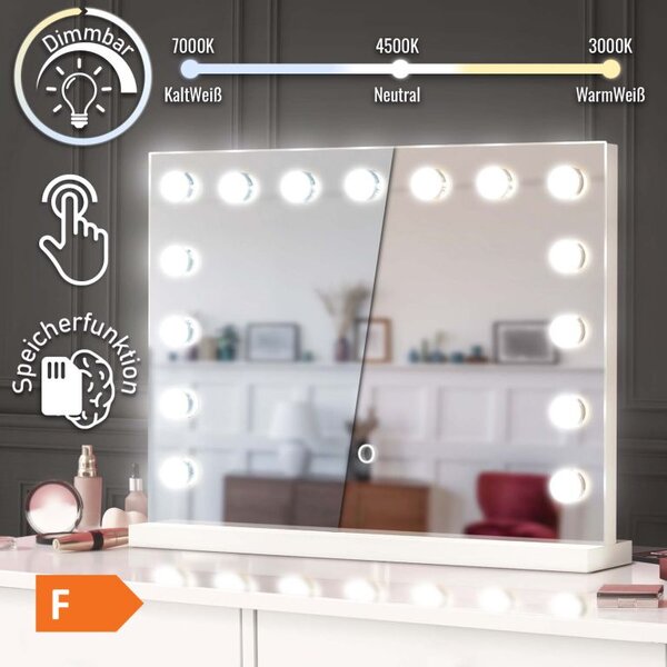 LED zrcadlo do koupelny Hollywood 58 × 43 cm