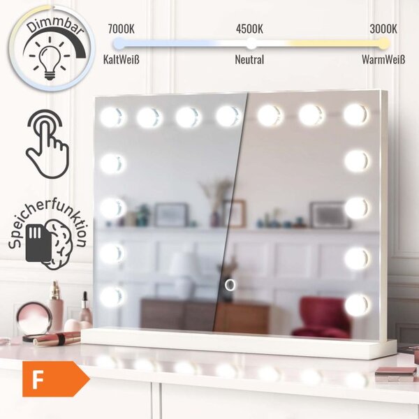 LED zrcadlo do koupelny Hollywood 58 × 43 cm