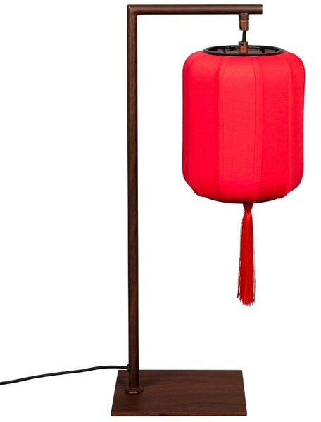 Hnědo červená stolní lampa DUTCHBONE Suoni