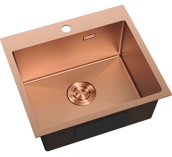 Mexen Solix nerezový dřez 1-komorový 500 x 450 mm, měď - 6402501000-65