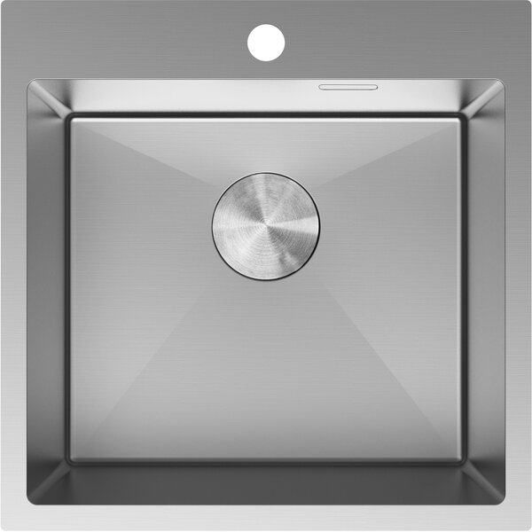 Mexen Solix ocelový dřez 1-komorový 500 x 500 mm, inox - 6407501000-01