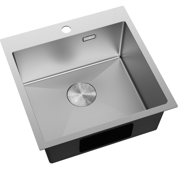 Mexen Solix ocelový dřez 1-komorový 500 x 500 mm, inox - 6407501000-01
