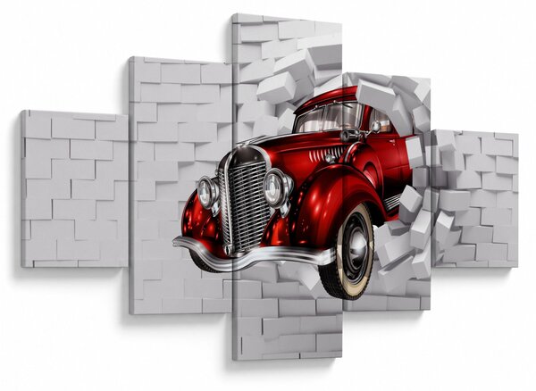 Obraz - Červené auto (125x70 cm)