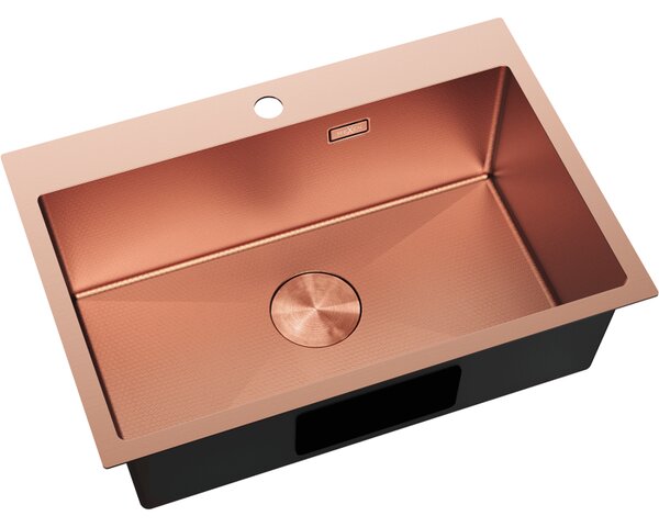 Mexen Solix kuchyňský dřez ocelový 1-komorový 650 x 450 mm, měď HC - 6403651000-65HC