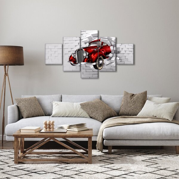 Obraz - Červené auto (125x70 cm)