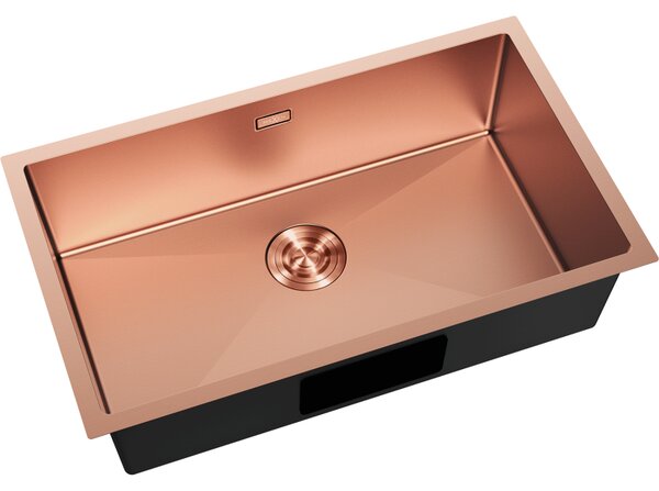 Mexen Trixo nerezový dřez 1-komorový 750 x 440 mm, měď - 6415751000-65
