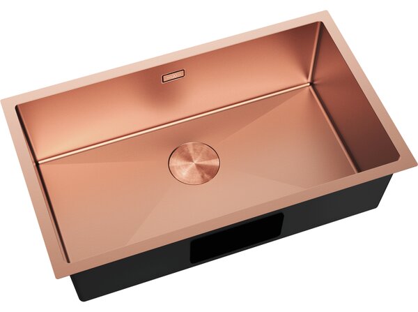 Mexen Trixo nerezový dřez 1-komorový 750 x 440 mm, měď - 6415751000-65