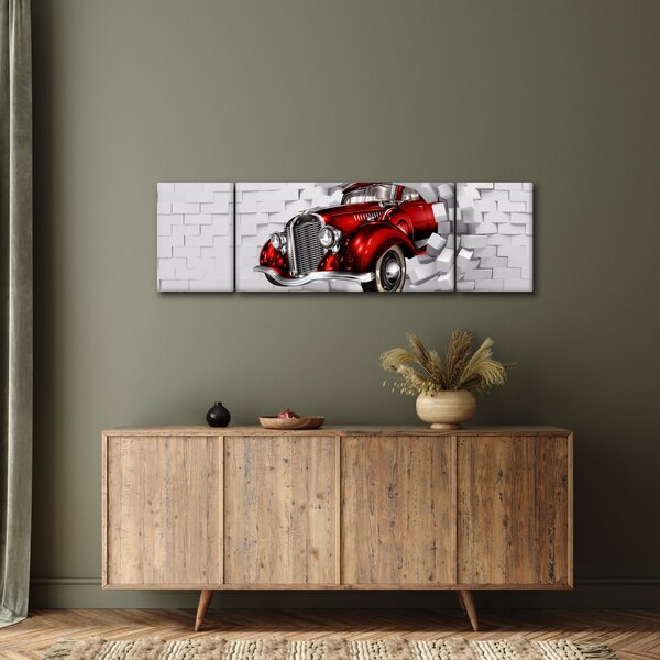 Obraz - Červené auto (170x50 cm)