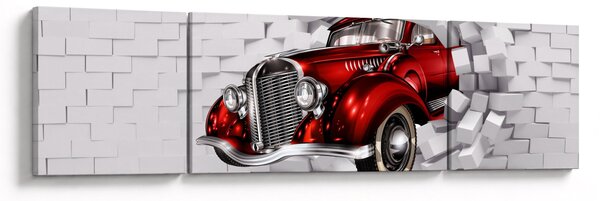 Obraz - Červené auto (170x50 cm)