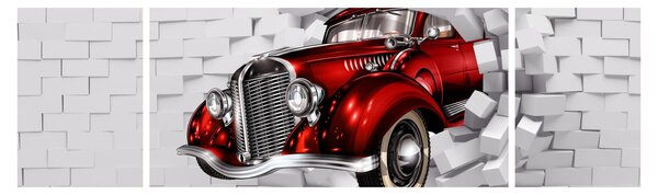 Obraz - Červené auto (170x50 cm)
