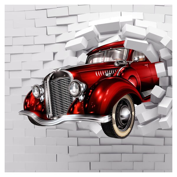 Obraz - Červené auto (30x30 cm)