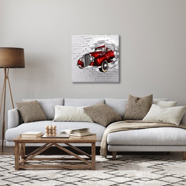 Obraz - Červené auto (30x30 cm)
