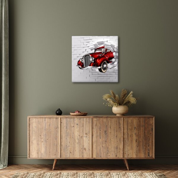 Obraz - Červené auto (30x30 cm)