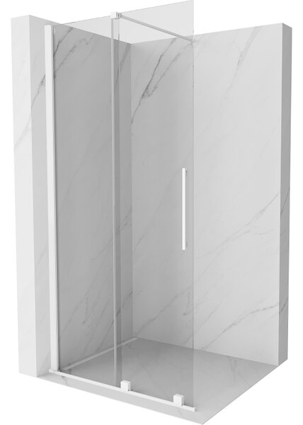 Mexen Velar posuvná sprchová stěna Walk-in 120 x 200 cm, transparentní 8 mm, bílá - 871-120-000-03-20