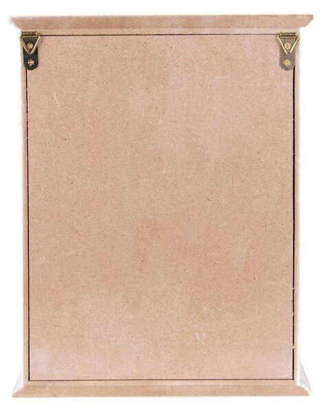 Bílá dřevěná nástěnná skříňka na klíče Home - 20*6*27 cm