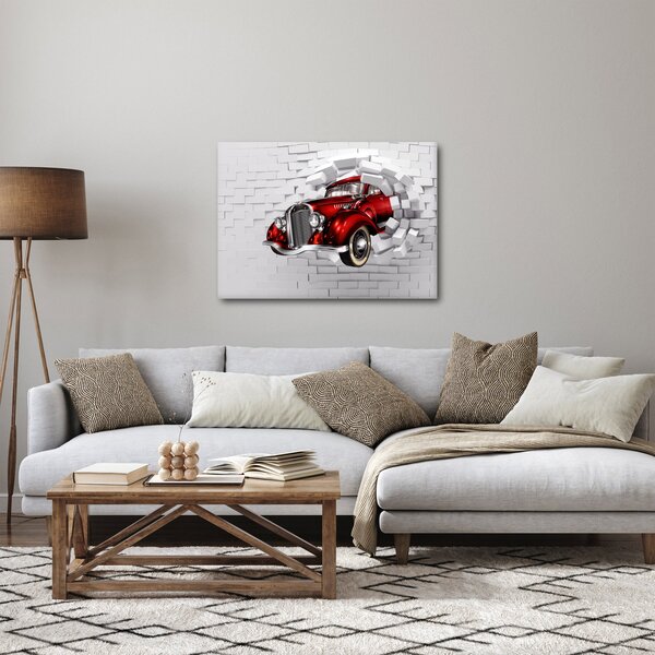 Obraz - Červené auto (70x50 cm)