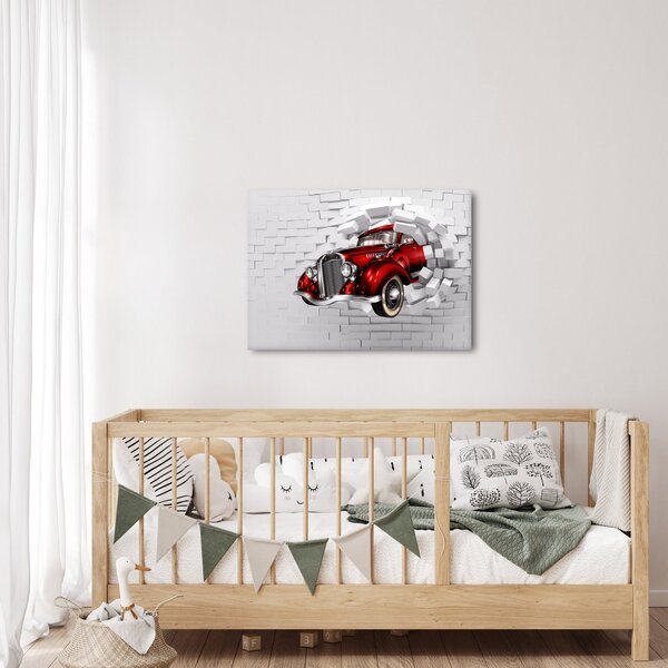 Obraz - Červené auto (70x50 cm)