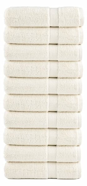 Premium ručníky SOLUND 10 ks krémové 50 x 100 cm 600 g/m² 137475
