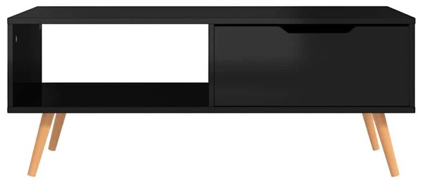 Konferenční stolek černý lesklý 100x49,5x43 cm kompozitní dřevo 326793