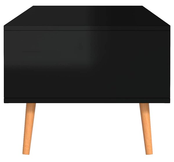 Konferenční stolek černý lesklý 100x49,5x43 cm kompozitní dřevo 326793