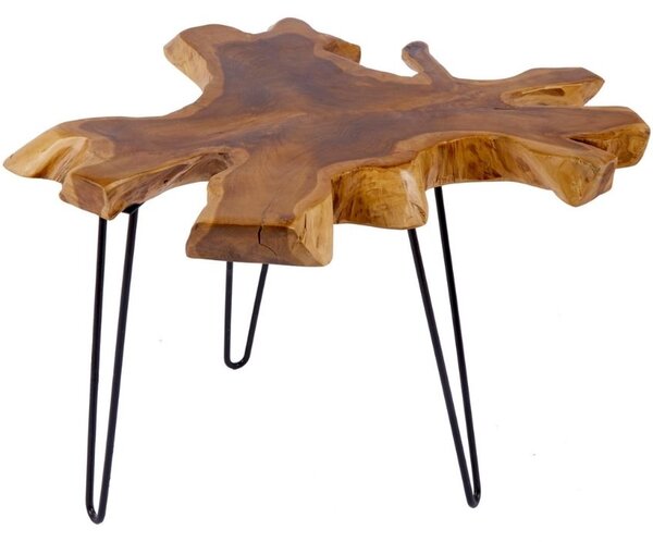 Moebel Living Masivní teakový konferenční stolek Tekka 60x58 cm