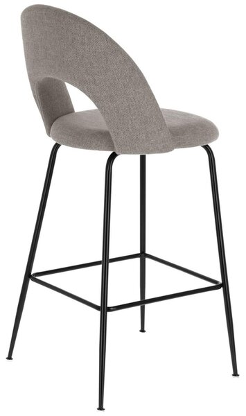 Světle šedá látková barová židle Kave Home Mahalia 63 cm