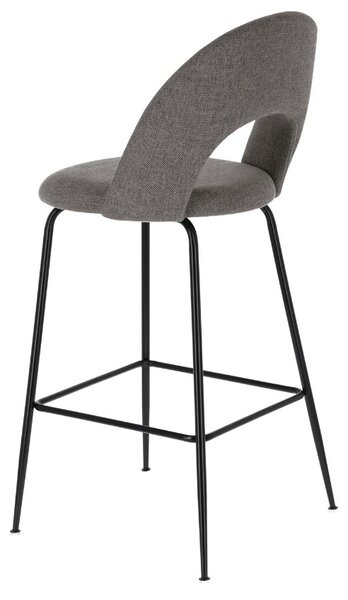 Tmavě šedá látková barová židle Kave Home Mahalia 63 cm