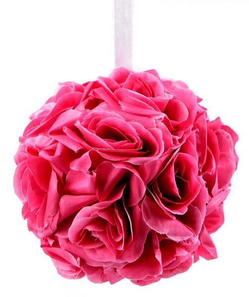 Květinová koule Ø15 cm - 4 růžová malinová